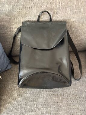 Classic Black Men's Backpack - Sleek Vegan Leather
